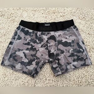 Boss Men's Boxer Briefs NBA 4.0 - Black and Gray Camouflage size S
